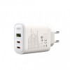 Мережевий зарядний пристрій XO CE04 (1USB, 2USB-C) QC3.0 PD3.0 White (СE04-WH)