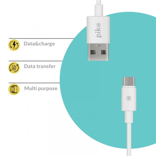 Кабель Piko CB-UM11 USB-microUSB 1.2м White (1283126496172)