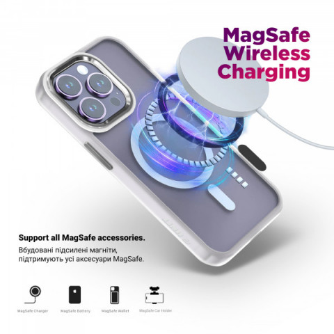 Чохол ArmorStandart Unit MagSafe для Apple iPhone 15 Plus Matte Clear Silver (ARM69351)