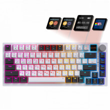 Бездротова механічна клавіатура GamePro MK160D Pro QLAB Sakura Switch White