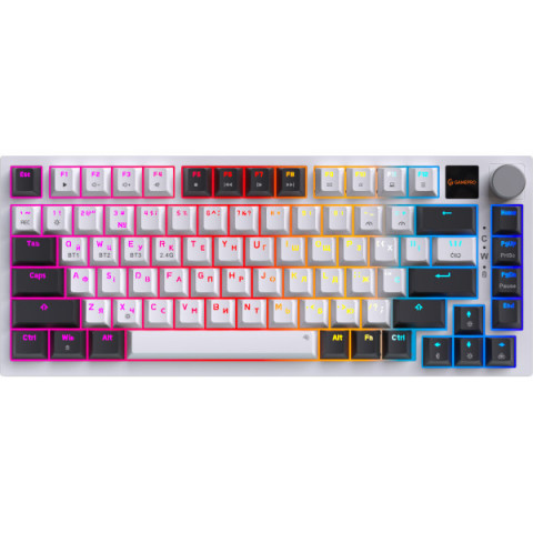 Бездротова механічна клавіатура GamePro MK160D Pro QLAB Sakura Switch White Купити в Україні