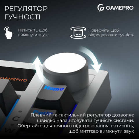 Бездротова механічна клавіатура GamePro MK160D Pro QLAB Sakura Switch White Купити в Україні