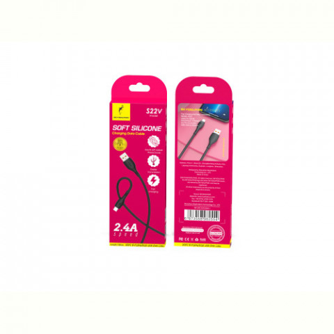 Кабель SkyDolphin S22V Soft Silicone USB - micro USB (M/M), 1 м, Black (SDUSB-000607)