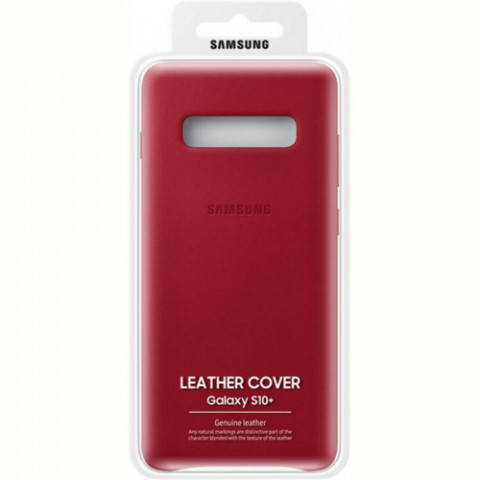 Чохол-накладка Samsung Leather Cover для Samsung Galaxy S10+ SM-G975 Red (EF-VG975LREGRU)