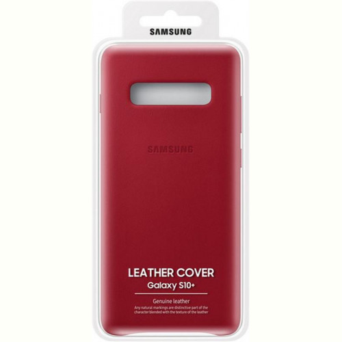 Чохол-накладка Samsung Leather Cover для Samsung Galaxy S10+ SM-G975 Red (EF-VG975LREGRU)