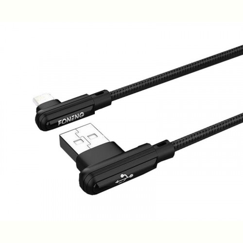 Кабель Foneng X70 90-degree Angle Gaming Cable (3A) USB - USB-C 1м Black (X70-CA-DAG-TC)