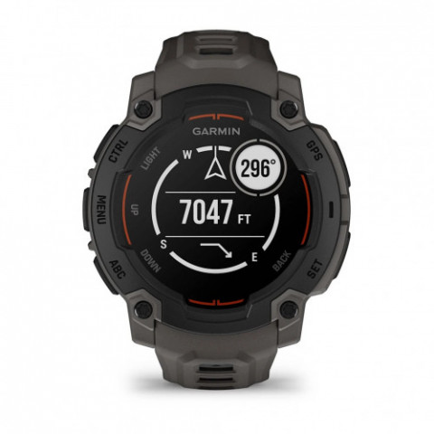 Смарт-годинник Garmin Instinct E 45 mm Black with Charcoal Silicone Band (010-02933-13)