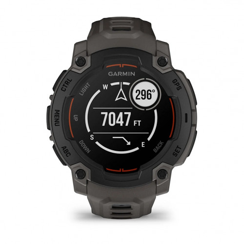 Смарт-годинник Garmin Instinct E 45 mm Black with Charcoal Silicone Band (010-02933-13)