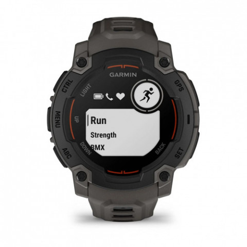 Смарт-годинник Garmin Instinct E 45 mm Black with Charcoal Silicone Band (010-02933-13)