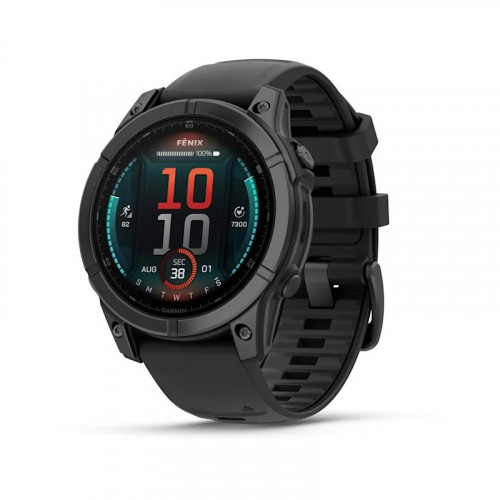 Смарт-годинник Garmin Instinct E 45 mm Black with Charcoal Silicone Band (010-02933-13)