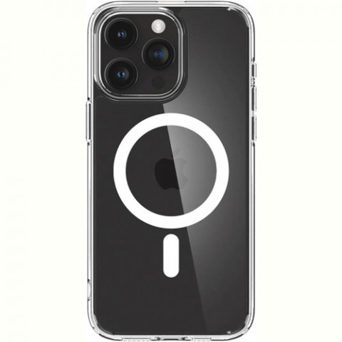 Чохол-накладка Spigen Crystal Hybrid with MagFit для Apple iPhone 15 Pro Max Clear (ACS06450)