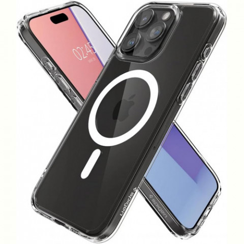 Чохол-накладка Spigen Crystal Hybrid with MagFit для Apple iPhone 15 Pro Max Clear (ACS06450)