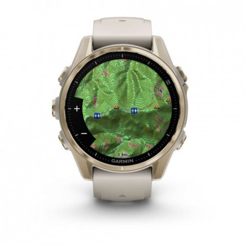 Смарт-годинник Garmin Fenix 8 43mm AMOLED Sapphire Soft Gold with Fog Gray Silicone (010-02903-11)