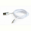 Кабель Cablexpert (CCB-mUSB2B-AMLM-6-S) USB 2.0 - Lightning, 1.8м, сріблястий