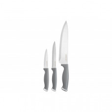 Набір ножів Ardesto Gemini Gourmet, 3 предмети, нержавіюча сталь, пластик, сірий