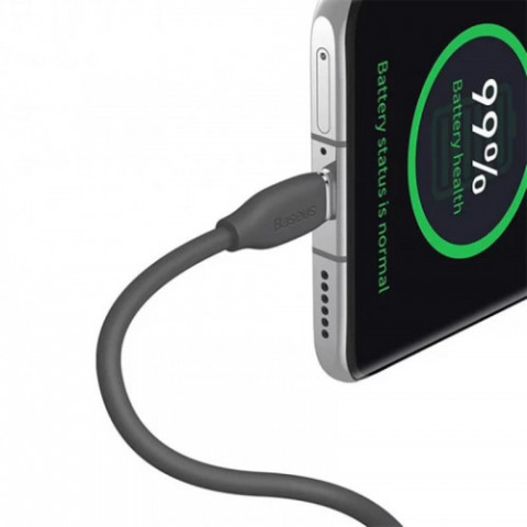 Кабель Baseus Jelly Liquid Silica Gel USB Type-C-USB Type-C, 20W, 1.2м Black (CAGD030001)