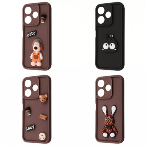 Чохол-накладка Pretty Things Case для Xiaomi Redmi 13 4G/Poco M6 4G/Note 13R Black/Eyes