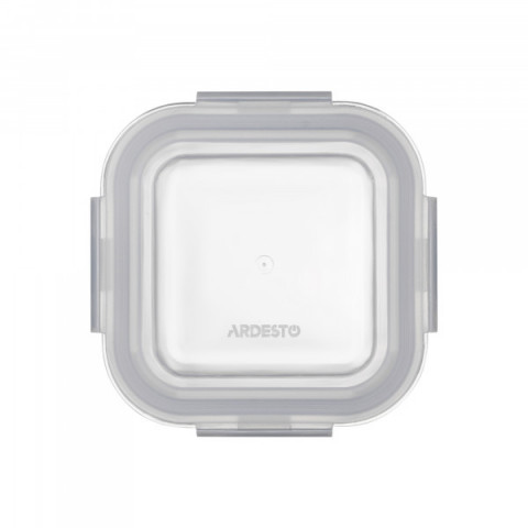 Контейнер для зберігання харчових продуктів Ardesto Gemini 0.31л, боросилікатне скло, пластик, квадратний, прозорий