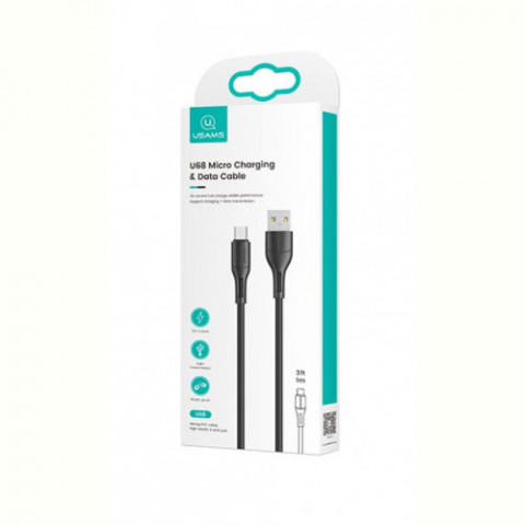 Кабель Usams US-SJ502 USB - Micro USB, 1 м, Black (SJ502USB01)