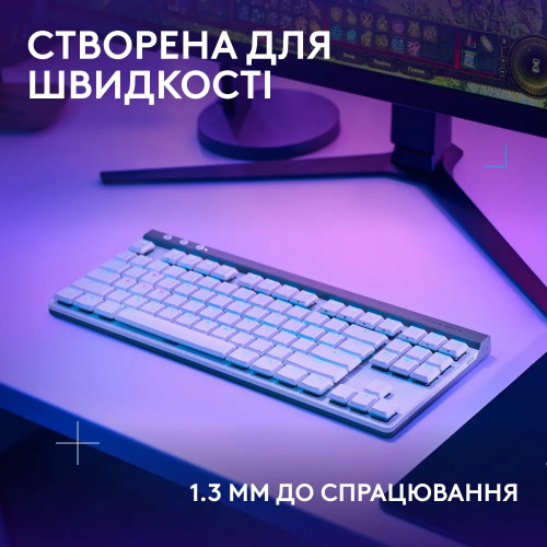 Клавiатура Logitech G515 Lightspeed TKL White (920-012539)