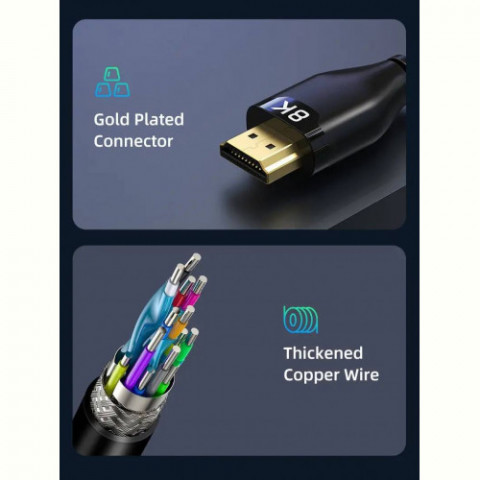 Кабель Cabletime HDMI - HDMI V 2.1 (M/M), 2 м, Black (CH12L)