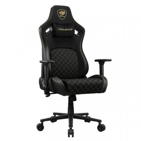 Крісло ігрове Defenso Gold F, чорний з золотим