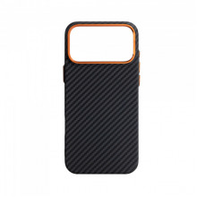 Чохол ArmorStandart LikeCarbon2 SE MagCase для Apple iPhone 17 Pro Max Black Orange (ARM89162)