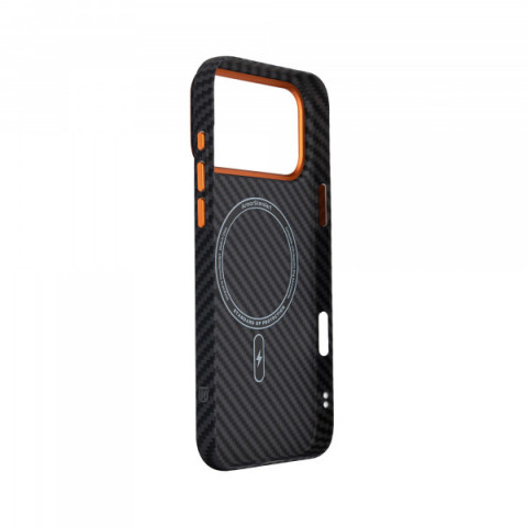 Чохол ArmorStandart LikeCarbon2 SE MagCase для Apple iPhone 17 Pro Max Black Orange (ARM89162)