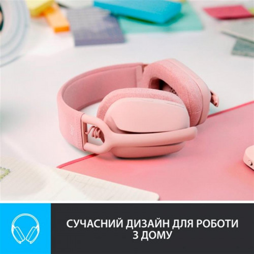 Bluetooth-гарнітура Logitech Zone Vibe 100 Wireless Rose (981-001224)