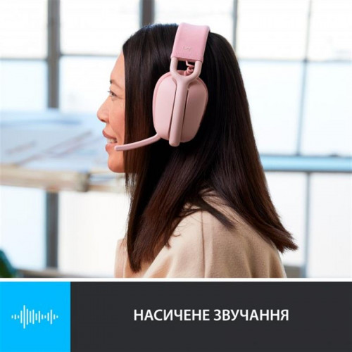 Bluetooth-гарнітура Logitech Zone Vibe 100 Wireless Rose (981-001224)