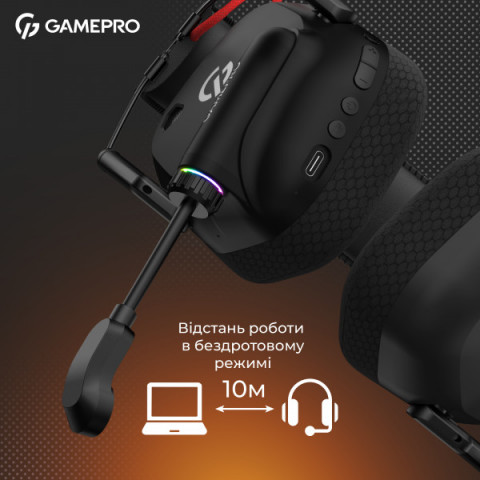 Бездротова ігрова гарнітура Gamepro Genesis Mercury Pro (HSW120B) 3-Mode Купити в Україні