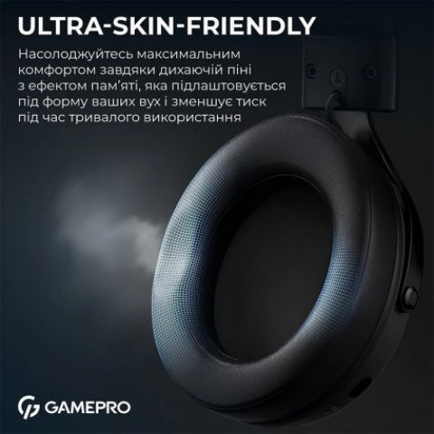 Ігрова гарнітура GamePro Asgard Skadi Black (HSW191B)