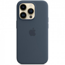 Чохол-накладка Apple Silicone Case with MagSafe для Apple iPhone 14 Pro Storm Blue (MPTF3)