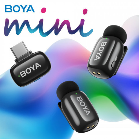 Бездротовий петличний мікрофон BOYA mini-23 Type-C Black Купити в Україні