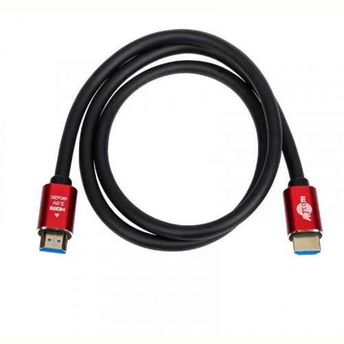 Кабель Atcom (24910) HDMI-HDMI ver 2.0, 4K, 10м Red/Gold, пакет