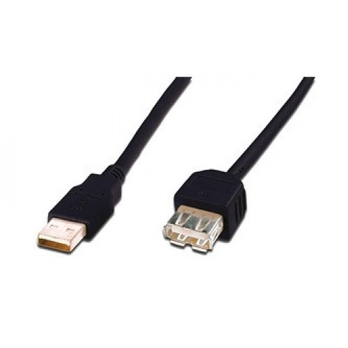 Кабель ASSMANN USB 2.0 (AM/AF) 3.0m, black