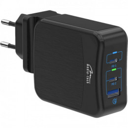 Мережевий зарядний пристрій Media-Tech MT6252 65W Black 