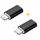 Адаптер XoKo AC-005 microUSB-Lightning Black 2шт. (XK-AC005-BK2)