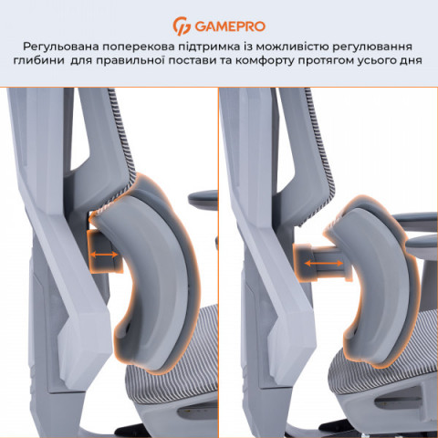 Крісло ігрове GamePro EDGE GC820MG Grey Купити в Україні