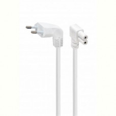 Кабель живлення Cablexpert (PC-184L-VDE-2.5M-W) CEE7/16-C7, угловий, 2.5 м, білий