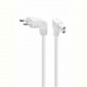 Кабель живлення Cablexpert (PC-184L-VDE-2.5M-W) CEE7/16-C7, угловий, 2.5 м, білий