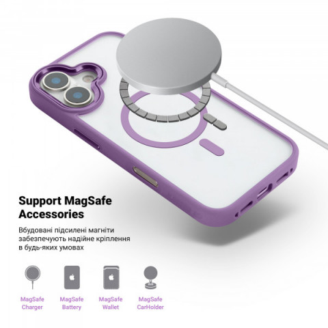 Чохол ArmorStandart Unit MagSafe для Apple iPhone 16 Plus Violet (ARM79295)