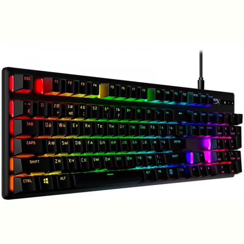 Клавіатура HyperX Alloy Origins Red RGB PBT ENG/RU Black (639N3AA) USB