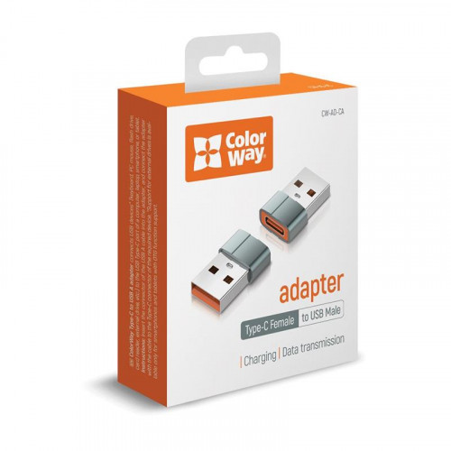 Адаптер ColorWay USB Type-C - USB V 3.0 (F/M) silver (CW-AD-CA)