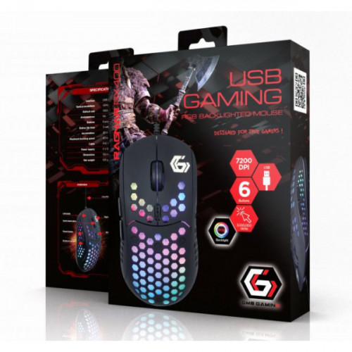 Оптична ігрова мишка Gembird MUSG-RAGNAR-RX400, USB інтерфейс