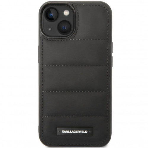 Чохол-накладка Karl Lagerfeld Quilted Puffy Metal Logo для Apple iPhone 15 Black (KLHCP15SPSQAK)