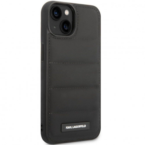Чохол-накладка Karl Lagerfeld Quilted Puffy Metal Logo для Apple iPhone 15 Black (KLHCP15SPSQAK)