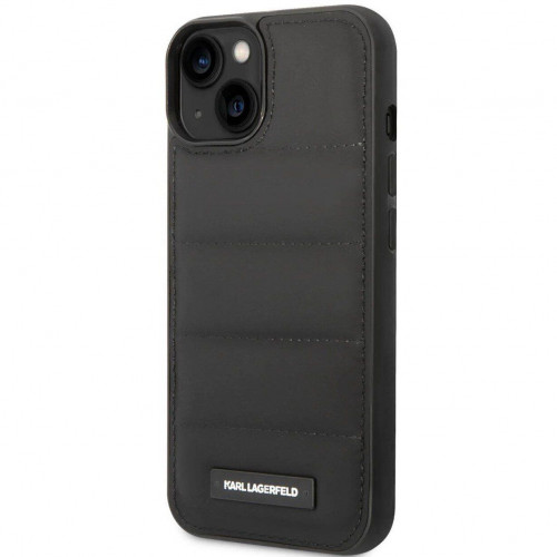 Чохол-накладка Karl Lagerfeld Quilted Puffy Metal Logo для Apple iPhone 15 Black (KLHCP15SPSQAK)