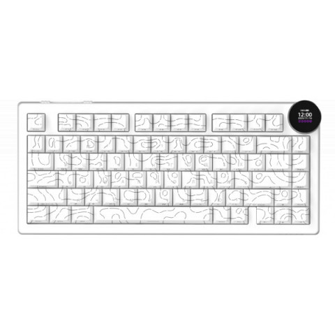Бездротова механічна клавіатура Ajazz AK820 V2 White Peach Switch (AK820-V2-WP-S-W) Купити в Україні