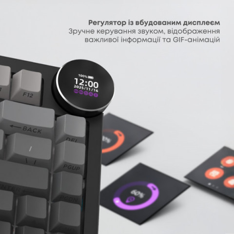 Бездротова механічна клавіатура Ajazz AK820 V2 White Peach Switch (AK820-V2-WP-S-W) Купити в Україні